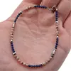 Bratara Lapis Lazuli 2mm si Rodocrozit 3mm sfere fatetate cu elemente din Argint 925, imagine 3