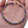 Bratara Lapis Lazuli discuri fatetate 3mm si Aventurin neregulat 5-7mm, imagine 3