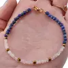 Bratara Lapis Lazuli si Cuart discuri fatetate 3-4mm cu Hematit auriu sfere fatetate 3mm, imagine 3