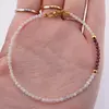 Bratara Mix Berile si Granat Rhodolit cu bumbi aurii, 2mm, imagine 3