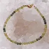 Bratara Peridot sfere si Jad sfere fatetate, 3mm, imagine 2