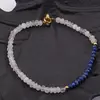 Bratara Piatra lunii si Lapis Lazuli discuri fatetate, 3-4mm, imagine 2
