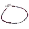Bratara Safir si Granat discuri fatetate 3mm si Rubin sfere fatetate 2mm cu Argint 925