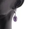 Cercei cu agatatoare Ametist, 14x10mm, imagine 2