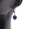 Cercei cu agatatoare Azurit sfera 10mm, imagine 2