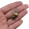 Cercei cu agatatoare Ochi de tigru galben fatetat 10mm, imagine 4