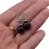 Cercei cu agatatoare Ochi de tigru mov sfere 10mm, imagine 4
