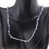 Colier Diamant Herkimer cu varf 4-6mm, Tanzanit discuri fatetate 3mm si argint 925, imagine 2