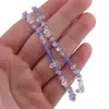 Colier Diamant Herkimer cu varf 4-6mm, Tanzanit discuri fatetate 3mm si argint 925, imagine 4