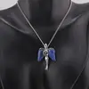 Pandantiv inger argintiu cu Sodalit, 33mm, imagine 3
