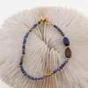 Bratara Lapis lazuli sfere fatetate 3mm, Lapis lazuli si Ochi de tigru neregulate, imagine 2