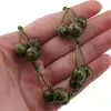 Colier confectionat manual pe snur cu Jasp Sesame verde deschis sfere, 10mm, imagine 4