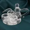 Decoratiune ceainic din sticla transparenta, 14cm, imagine 4