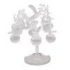 Decoratiune copac cu mere din sticla transparenta, 17cm