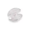 Scoica cu perla din sticla transparenta, 30mm