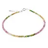 Bratara Turmalina multicolora degrade sfere fatetate, 2mm, imagine 2