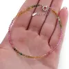 Bratara Turmalina multicolora degrade sfere fatetate, 2mm, imagine 5