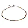 Bratara Turmalina multicolora mix sfere fatetate, 2mm, imagine 2