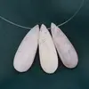 Briolete fatetate Agat dendritic - Long Teardrop, 3 buc, imagine 2