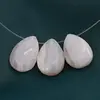 Briolete fatetate Agat natural cu benzi - Long Teardrop, 3 buc, imagine 2
