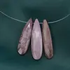Briolete fatetate Anhydrite madagascar - Long Teardrop, 3 buc, imagine 2