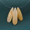 Briolete fatetate Aventurin galben - Long Teardrop, 3 buc, imagine 2