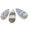 Briolete fatetate Opal albastru cu benzi - Long Teardrop, 3 buc