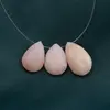 Briolete fatetate Opal roz - Long Teardrop, 3 buc, imagine 2