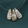 Briolete fatetate Opal Swiss verde - Long Teardrop, 3 buc, imagine 2