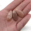 Briolete fatetate Piatra Lunii piersica - Long Teardrop, 3 buc, imagine 3