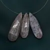 Briolete fatetate Rubin in kianit - Long Teardrop, 3 buc, imagine 2