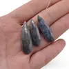 Briolete fatetate Rubin in kianit - Long Teardrop, 3 buc, imagine 3