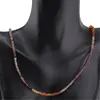 Colier Safir multicolor degrade discuri fatetate, 3mm, imagine 2