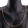 Colier Turmalina multicolora degrade sfere fatetate, 2mm, imagine 2