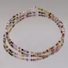 Colier Turmalina multicolora mix sfere fatetate, 2mm, imagine 3