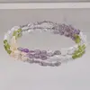 Colier Acvamarin, Ametist, Peridot si Citrin neuniform, 6-10mm, imagine 2