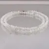 Colier Piatra lunii alba sfere, 4mm, imagine 2