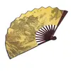 Evantai pliabil din lemn de bambus cu design chinezesc - 48cm x 26,5cm, imagine 2