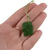 Pandantiv Feng Shui Dubla fericire din Jad cu snur reglabil, 23mm, imagine 5