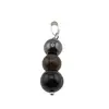 Pandantiv Turmalina neagra, Cuart fumuriu si Hematit sfere, 8-10mm