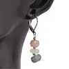 Set cercei cu agatatoare si pandantiv Labradorit, Piatra lunii alba si crem discuri fatetate, 7-8mm, imagine 3