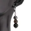 Set cercei cu agatatoare si pandantiv Turmalina neagra, Cuart fumuriu si Hematit sfere, 8-10mm, imagine 2