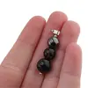 Set cercei cu agatatoare si pandantiv Turmalina neagra, Cuart fumuriu si Hematit sfere, 8-10mm, imagine 5