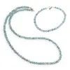 Set colier si bratara Apatit sfere, 4mm