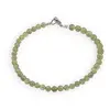 Set colier si bratara Apatit verde sfere, 4mm, imagine 3