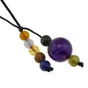 Accesoriu cu pietre semipretioase Agat mov sfera 10mm si mix cristale 4-5mm, imagine 2