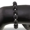 Bratara Piatra lunii si Onix negru mat sfere, 3-10mm, imagine 3