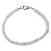 Bratara blue and white Moonstone discuri fatetate, 3-4mm