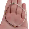 Bratara Cristal de stanca sfere fatetate si Turmalina multicolora discuri fatetate, 3mm, imagine 4