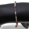 Bratara Cuart fumuriu si Granat Rhodolit discuri fatetate, 2-3mm, imagine 3